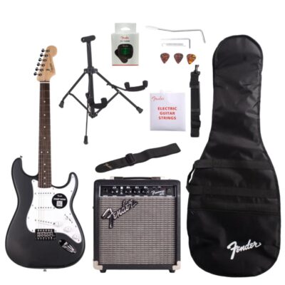 Kit Fender Squier Debut Black | Stratocaster Combo PK-BLK + Amplificador 037-9800-006
