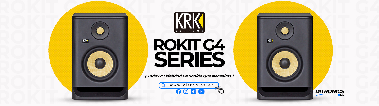 MONITORES-DE-ESTUDIO-KRK-SYSTEMS-ROKIT-G4 DITRONICS ECUADOR