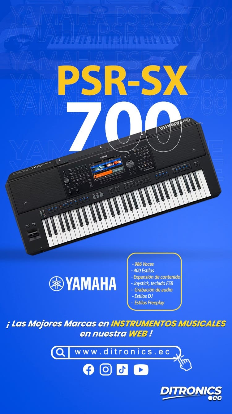 Yamaha PSR SX700 TECLADO PIANO - Ditronics ECuador